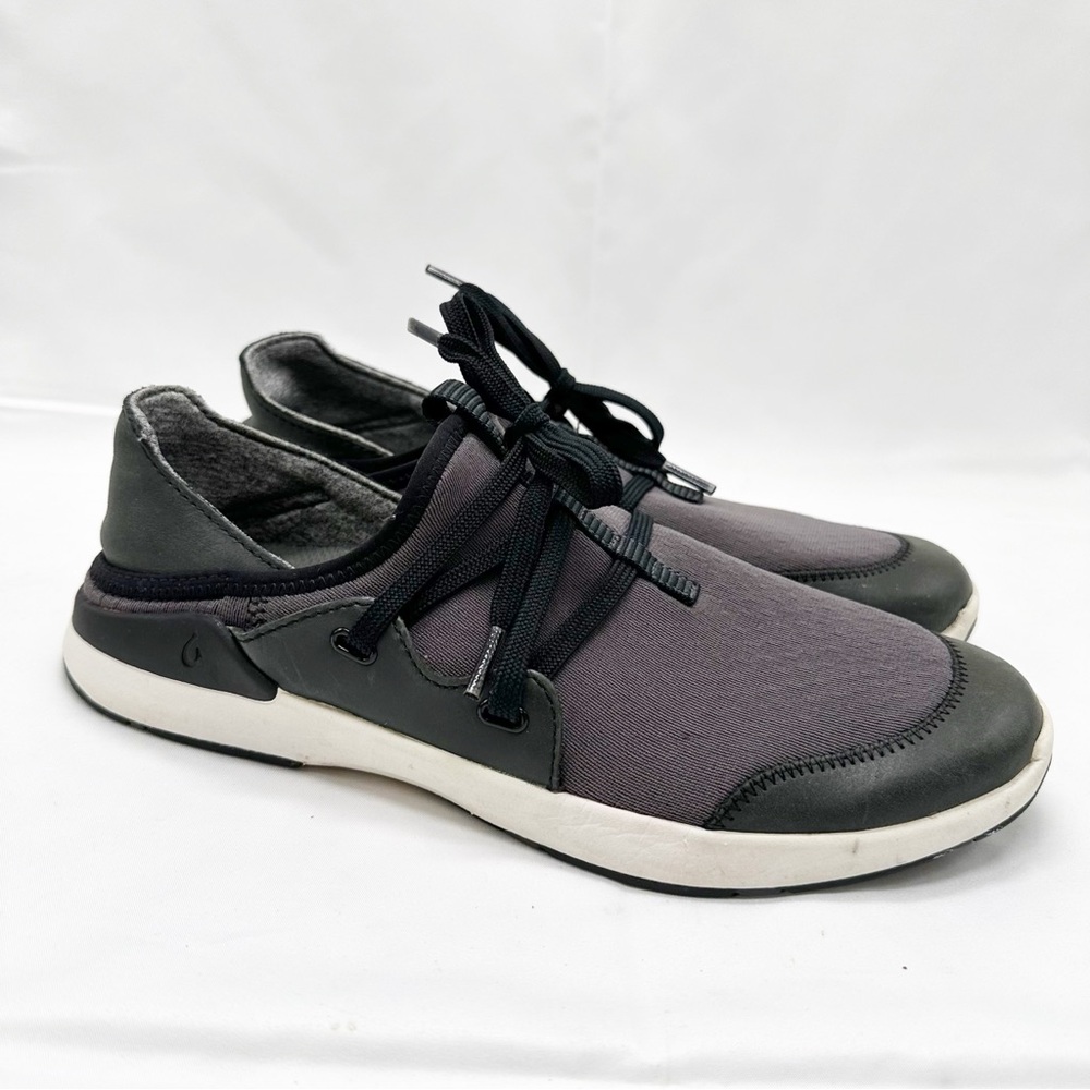 OLUKAI Miki Li Black gray Slip On Sneakesr Size 9 Womens Shoes